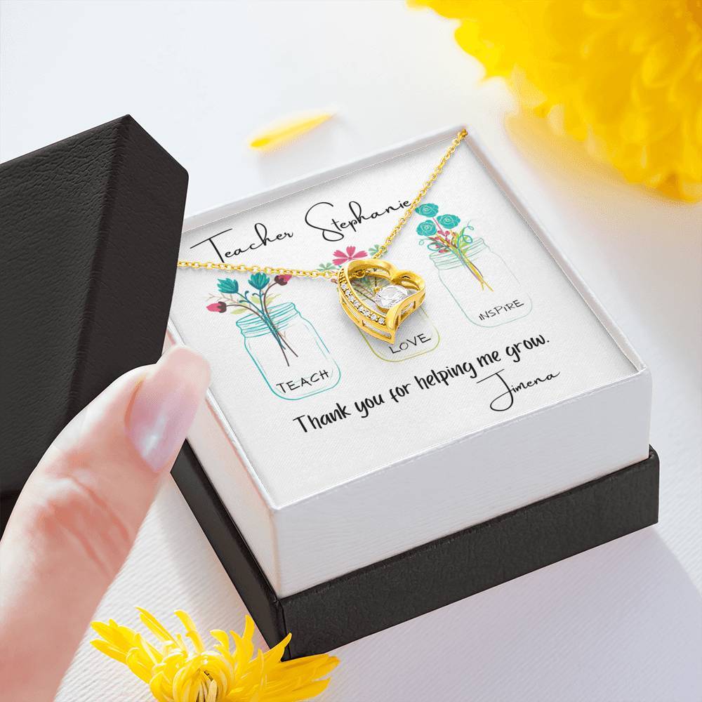 For my teacher - Forever Love Necklace - Thank you for helping me grow. Jewelry/ForeverLove 