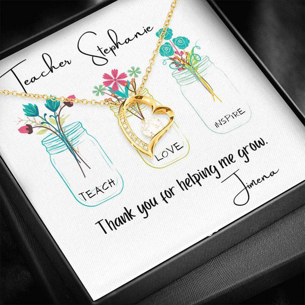 For my teacher - Forever Love Necklace - Thank you for helping me grow. Jewelry/ForeverLove 