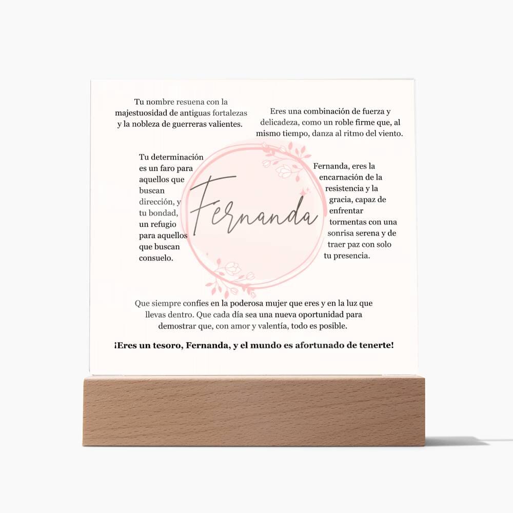 "Fortaleza y Gracia Encapsuladas: Acrílico Exclusivo para FERNANDA, la Guerrera de Luz" Jewelry ShineOn Fulfillment 