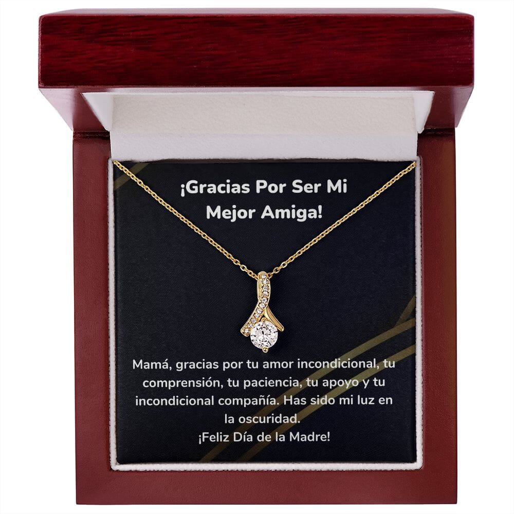¡Gracias Por Ser Mi Mejor Amiga! Collar Belleza Seductora (Alluring Beauty) Para Mamá Jewelry/AlluringBeauty Acabado en Oro Amarillo de 18 quilates Luxury Box 