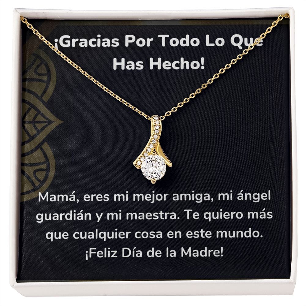 ¡Gracias Por Todo Lo Que Has Hecho! Collar Belleza Seductora (Alluring Beauty) Para Mamá Jewelry/AlluringBeauty Acabado en Oro Amarillo de 18 quilates Standard Box 