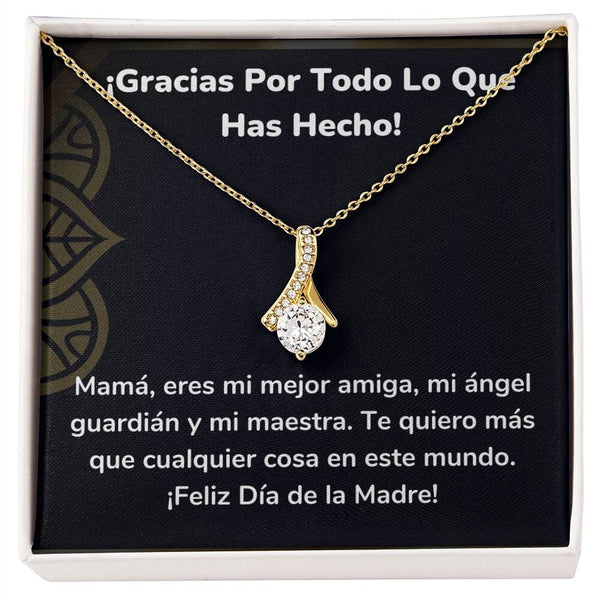 ¡Gracias Por Todo Lo Que Has Hecho! Collar Belleza Seductora (Alluring Beauty) Para Mamá Jewelry/AlluringBeauty Acabado en Oro Amarillo de 18 quilates Standard Box 