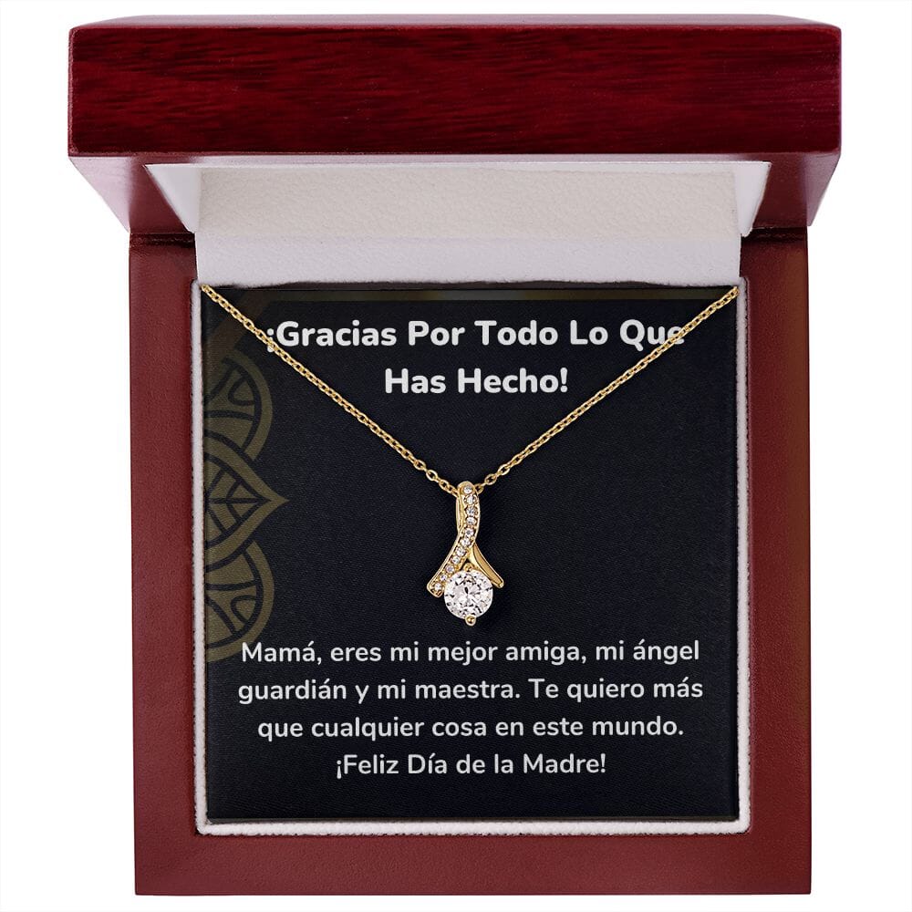 ¡Gracias Por Todo Lo Que Has Hecho! Collar Belleza Seductora (Alluring Beauty) Para Mamá Jewelry ShineOn Fulfillment <p>Acabado en Oro Amarillo de 18 quilates</p> Luxury Box 