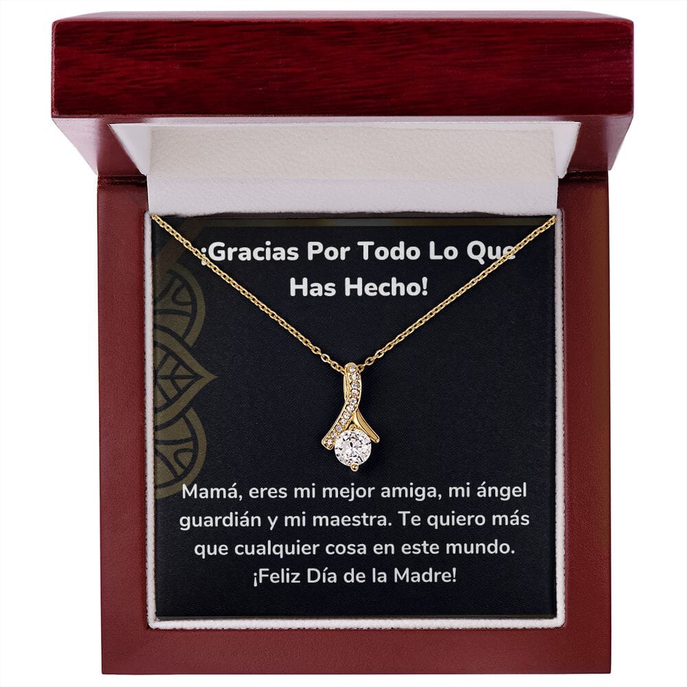 ¡Gracias Por Todo Lo Que Has Hecho! Collar Belleza Seductora (Alluring Beauty) Para Mamá Jewelry/AlluringBeauty Acabado en Oro Amarillo de 18 quilates Luxury Box 