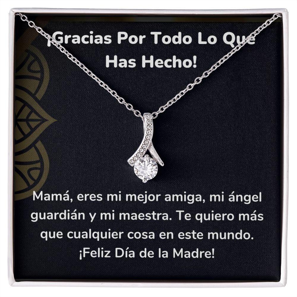 ¡Gracias Por Todo Lo Que Has Hecho! Collar Belleza Seductora (Alluring Beauty) Para Mamá Jewelry/AlluringBeauty Acabado en oro blanco de 14 k Standard Box 