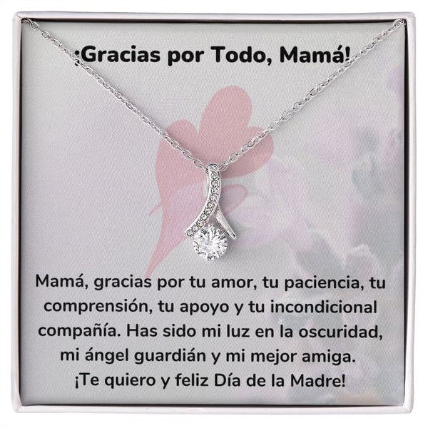 ¡Gracias por Todo, Mamá! Collar Belleza Seductora (Alluring Beauty) Para Mamá Jewelry ShineOn Fulfillment Acabado en oro blanco de 14 k Standard Box 