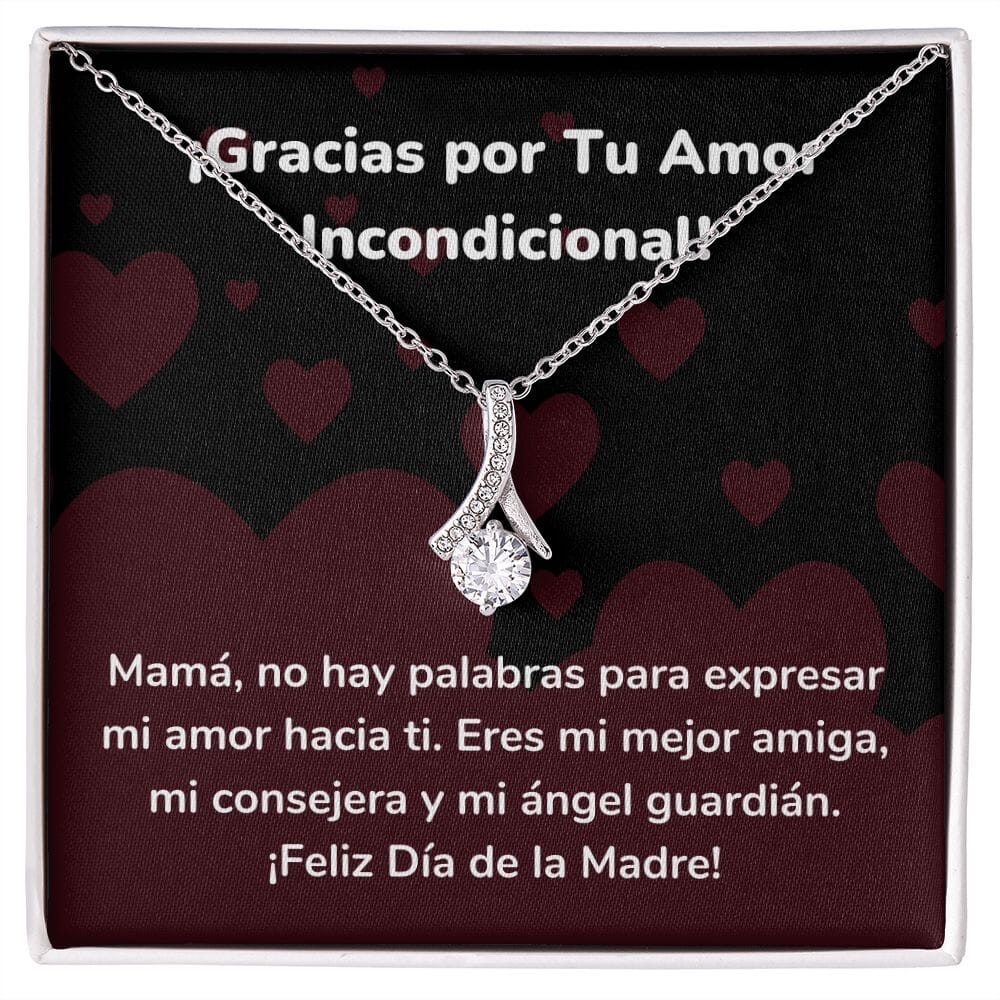 ¡Gracias por Tu Amor Incondicional! Collar Belleza Seductora (Alluring Beauty) Para Mamá Jewelry/AlluringBeauty Acabado en oro blanco de 14 k Standard Box 