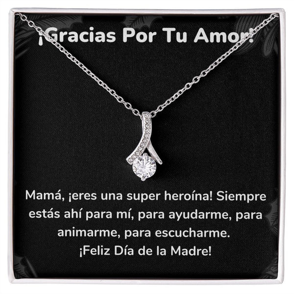 ¡Gracias Por Tu Amor! Mamá Collar Belleza Seductora (Alluring Beauty) Para Mamá Jewelry/AlluringBeauty Acabado en oro blanco de 14 k Standard Box 