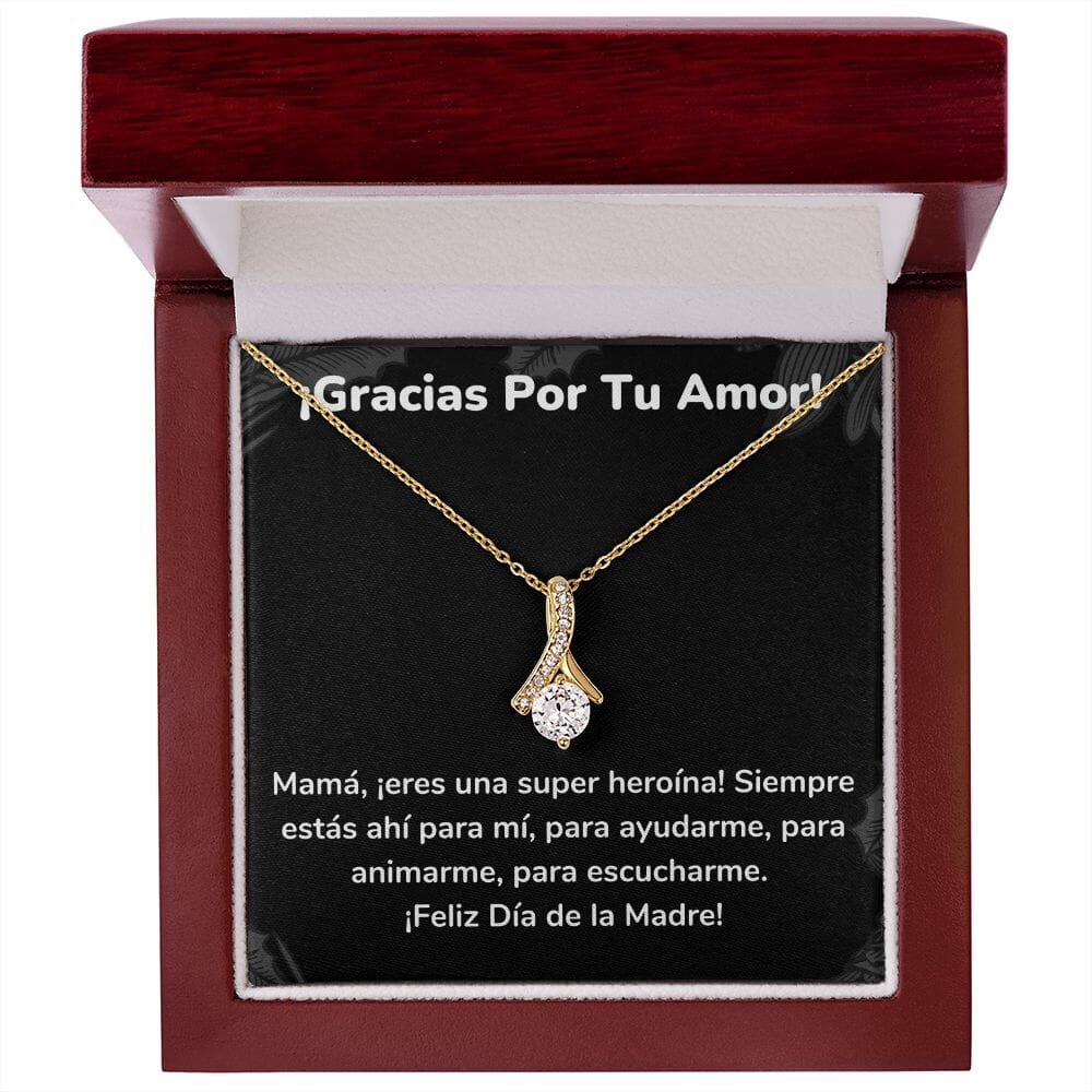 ¡Gracias Por Tu Amor! Mamá Collar Belleza Seductora (Alluring Beauty) Para Mamá Jewelry/AlluringBeauty Acabado en Oro Amarillo de 18 quilates Luxury Box 