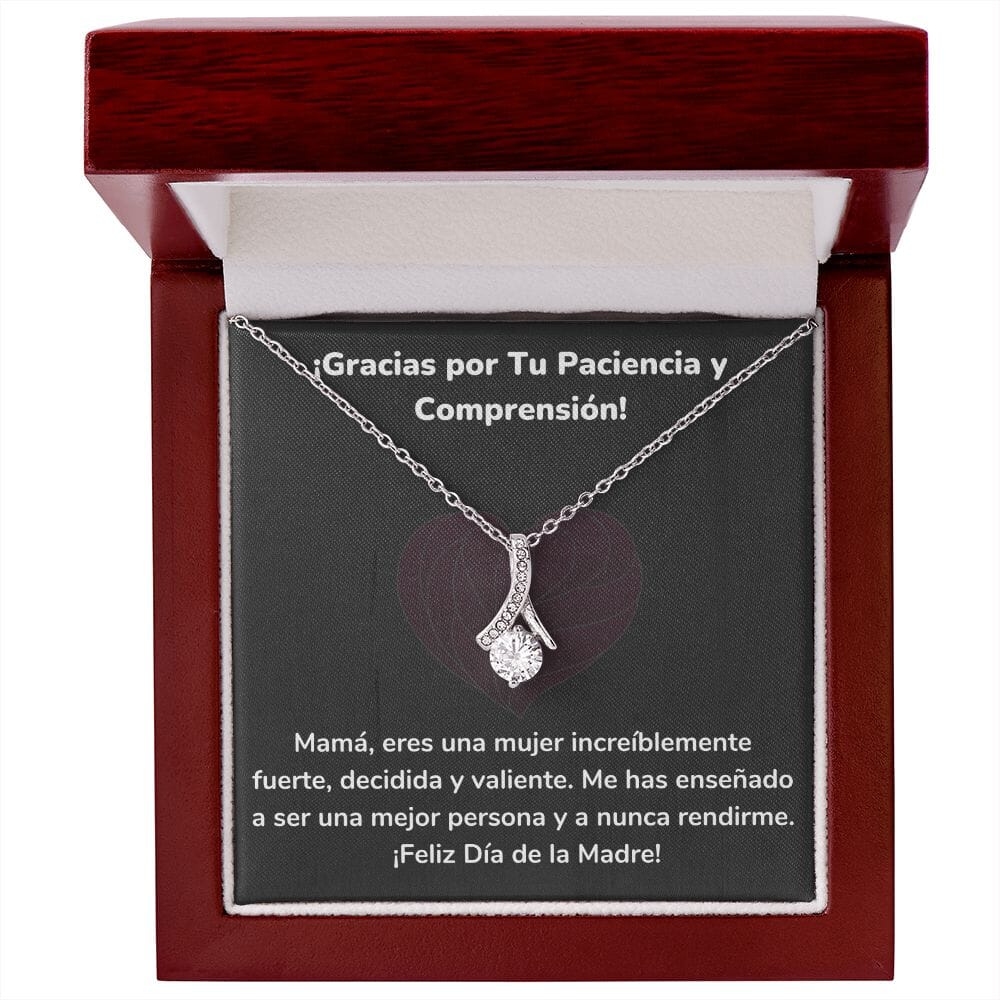 ¡Gracias por Tu Paciencia y Comprensión! Collar Belleza Seductora (Alluring Beauty) Para Mamá Jewelry/AlluringBeauty Acabado en oro blanco de 14 k Luxury Box 
