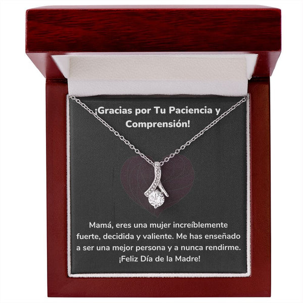 ¡Gracias por Tu Paciencia y Comprensión! Collar Belleza Seductora (Alluring Beauty) Para Mamá Jewelry/AlluringBeauty Acabado en oro blanco de 14 k Luxury Box 