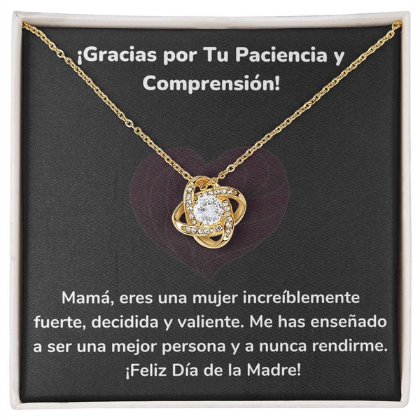 ¡Gracias por Tu Paciencia y Comprensión! Collar Para Mamá Nudo de Amor (LoveKnot) Jewelry/LoveKnot Acabado en Oro Amarillo de 18 quilates Cajita Estándar (GRATIS) 