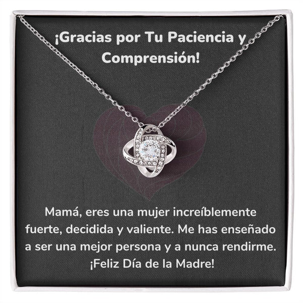 ¡Gracias por Tu Paciencia y Comprensión! Collar Para Mamá Nudo de Amor (LoveKnot) Jewelry ShineOn Fulfillment Acabado en oro blanco de 14 k Cajita Estándar (GRATIS) 