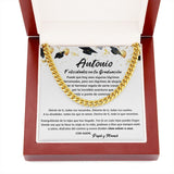 Graduación Inolvidable: Collar de Cadena Cubana para Hijo con mensaje Personalizado Jewelry/CubanLink ShineOn Fulfillment 14K Yellow Gold Finish Luxury Box 