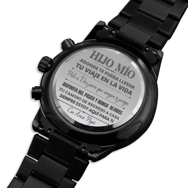 Hijo Mío, con amor Papá - Reloj Cronógrafo grabado Jewelry/Watch 