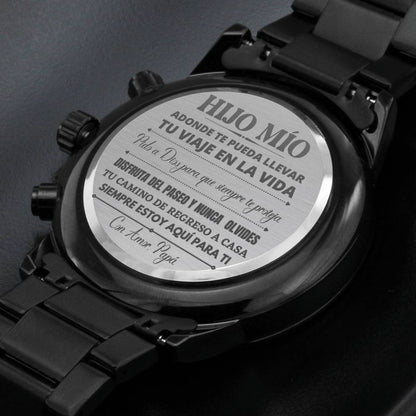Hijo Mío, con amor Papá - Reloj Cronógrafo grabado Jewelry/Watch 