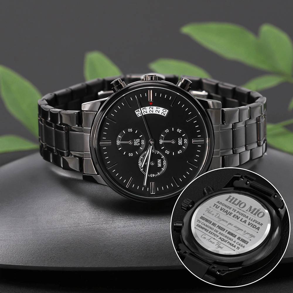 Hijo Mío, con amor Papá - Reloj Cronógrafo grabado Jewelry/Watch 