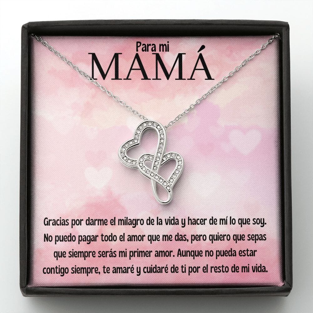 Ilumina el Corazón de tu Mamá: El Collar de Corazones Entrelazados Perfecto para Demostrarle tu Amor Eterno Jewelry/InterlockingHearts Caja de Dos Tonos 