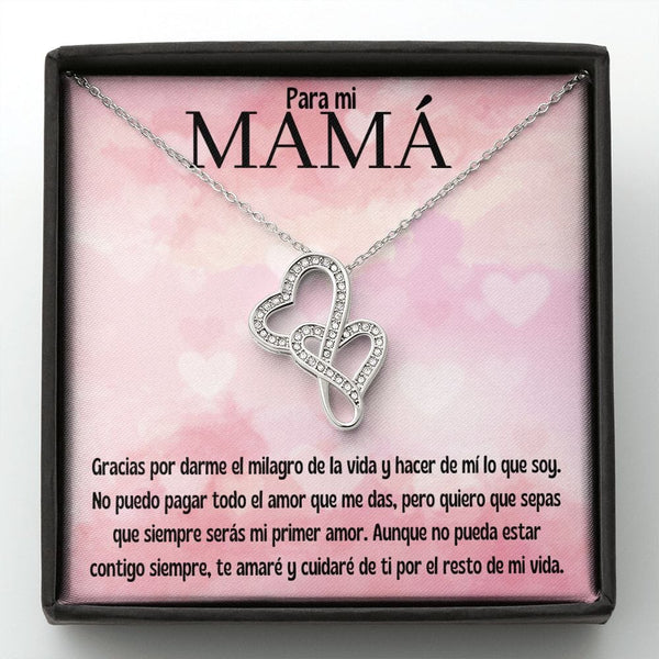 Ilumina el Corazón de tu Mamá: El Collar de Corazones Entrelazados Perfecto para Demostrarle tu Amor Eterno Jewelry/InterlockingHearts Caja de Dos Tonos 