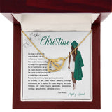 Joya del Triunfo: Collar Corazones Entrelazados con Mensaje del Corazón Jewelry/InterlockingHearts ShineOn Fulfillment 