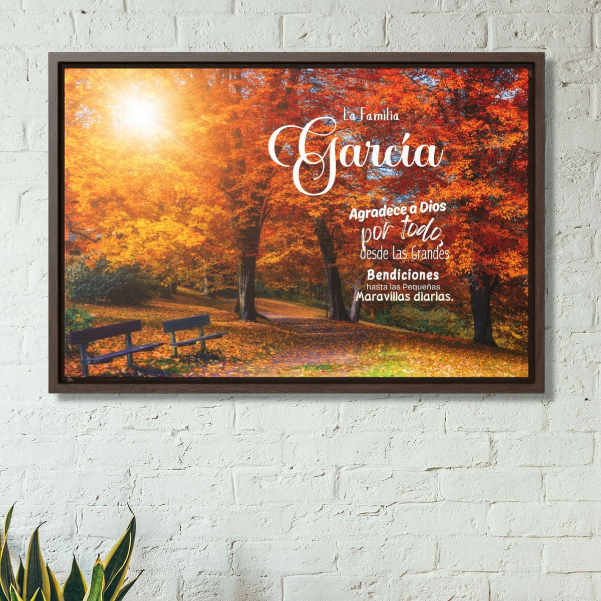 La Familia Agradecida: Cuadro Personalizado: La Familia Agradece a Dios por Todo... Canvas printify 