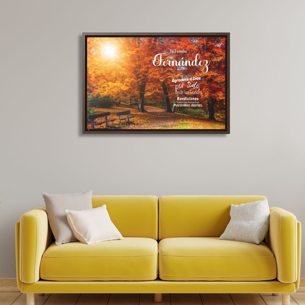 La Familia Agradecida: Cuadro Personalizado: La Familia Agradece a Dios por Todo... Canvas printify 