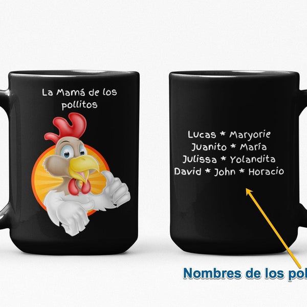 La mamá de los Pollitos Taza 11oz y 15oz ( Personalizada..) Coffee Mug Regalos.Gifts 