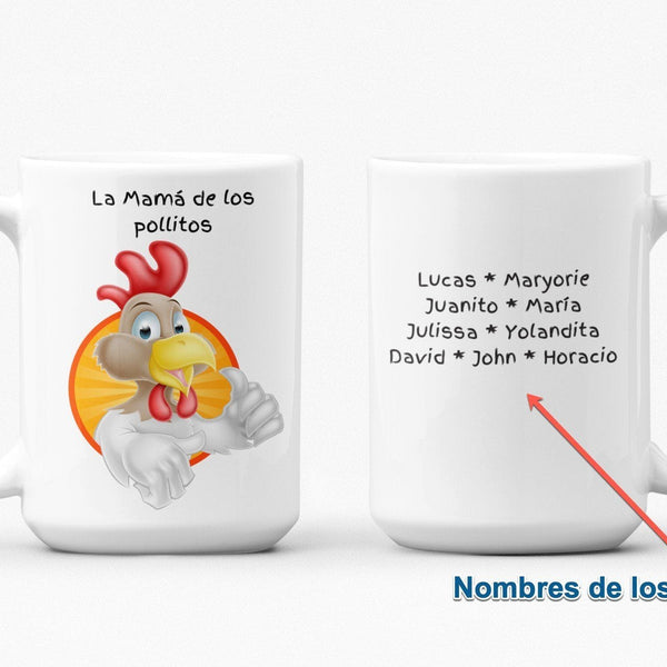 La mamá de los Pollitos Taza 11oz y 15oz ( Personalizada..) Coffee Mug Regalos.Gifts 
