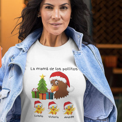 La Mamá de los Pollitos - Versión Navideña T-Shirt White S 