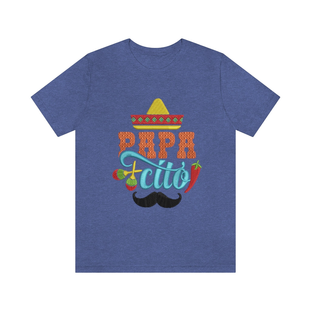 La t-shirt perfecta para Papá - Papacito - Unisex Jersey Short Sleeve Tee shirt - Escoge el Color T-Shirt Printify Heather True Royal L 