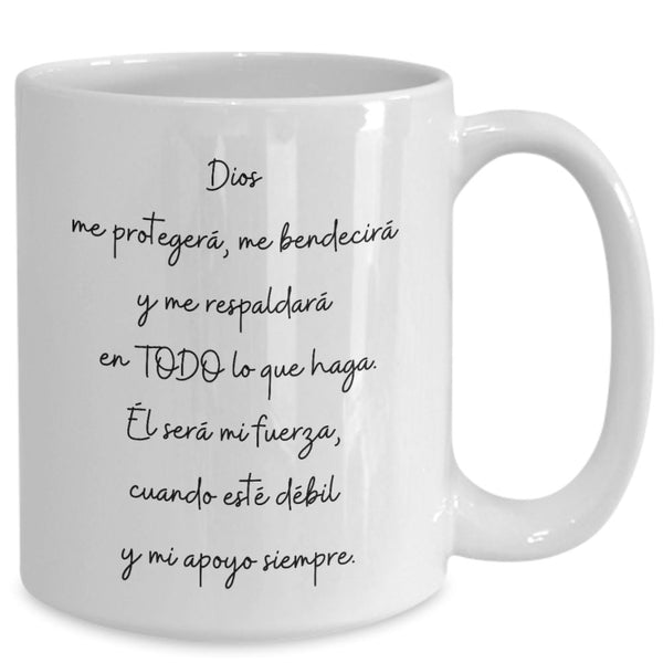 La taza que necesito para recordar cada mañana que Dios está conmigo Siempre Coffee Mug Regalos.Gifts 15oz Mug White 