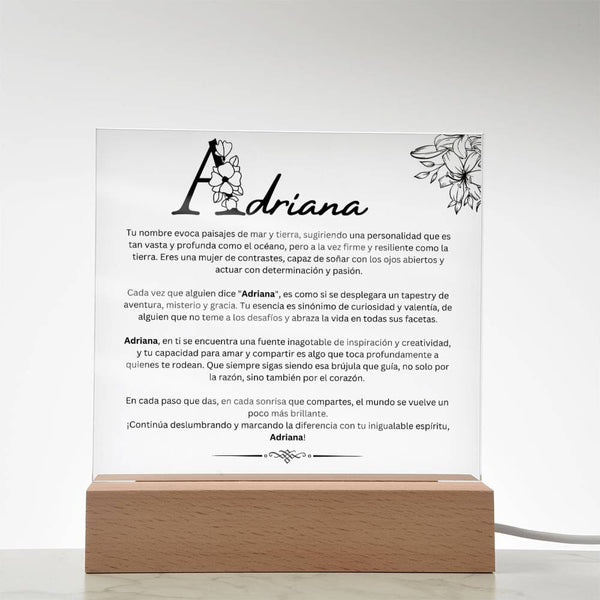 Lámpara Acrílica 'Adriana': Luz y Virtud en Armonía Acrylic/Square ShineOn Fulfillment Estilo 