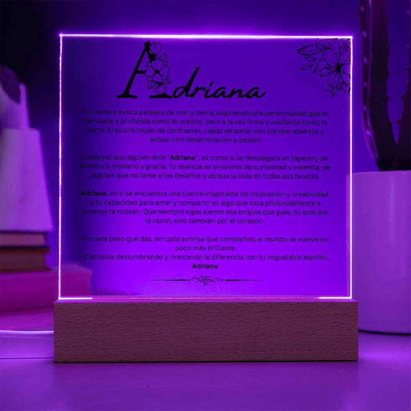 Lámpara Acrílica 'Adriana': Luz y Virtud en Armonía Acrylic/Square ShineOn Fulfillment 