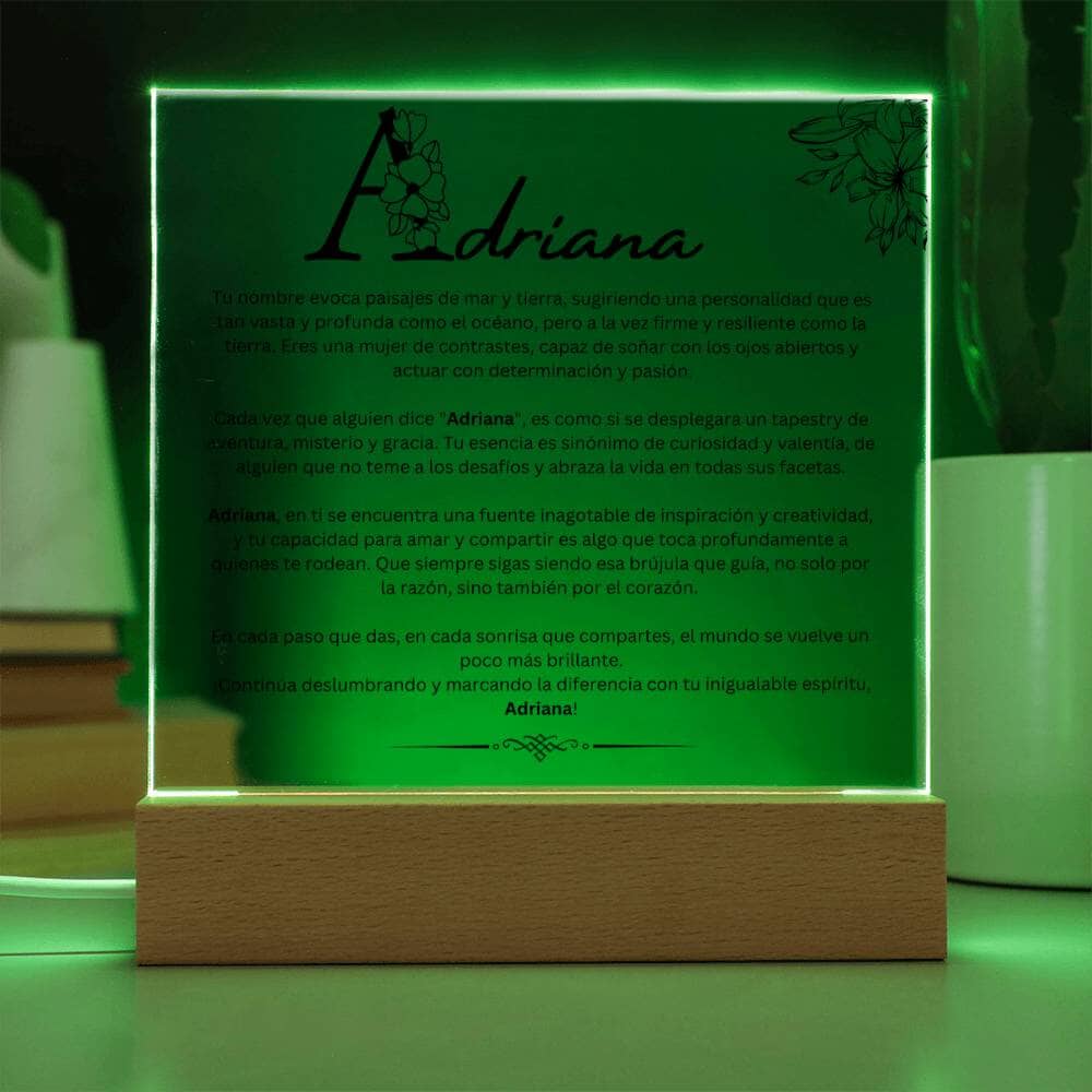 Lámpara Acrílica 'Adriana': Luz y Virtud en Armonía Acrylic/Square ShineOn Fulfillment 