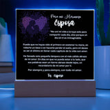 Lámpara acrílica de Amor Eterno - Un Regalo Único para Tu Esposa - Con luces LED. Acrylic/Square ShineOn Fulfillment 