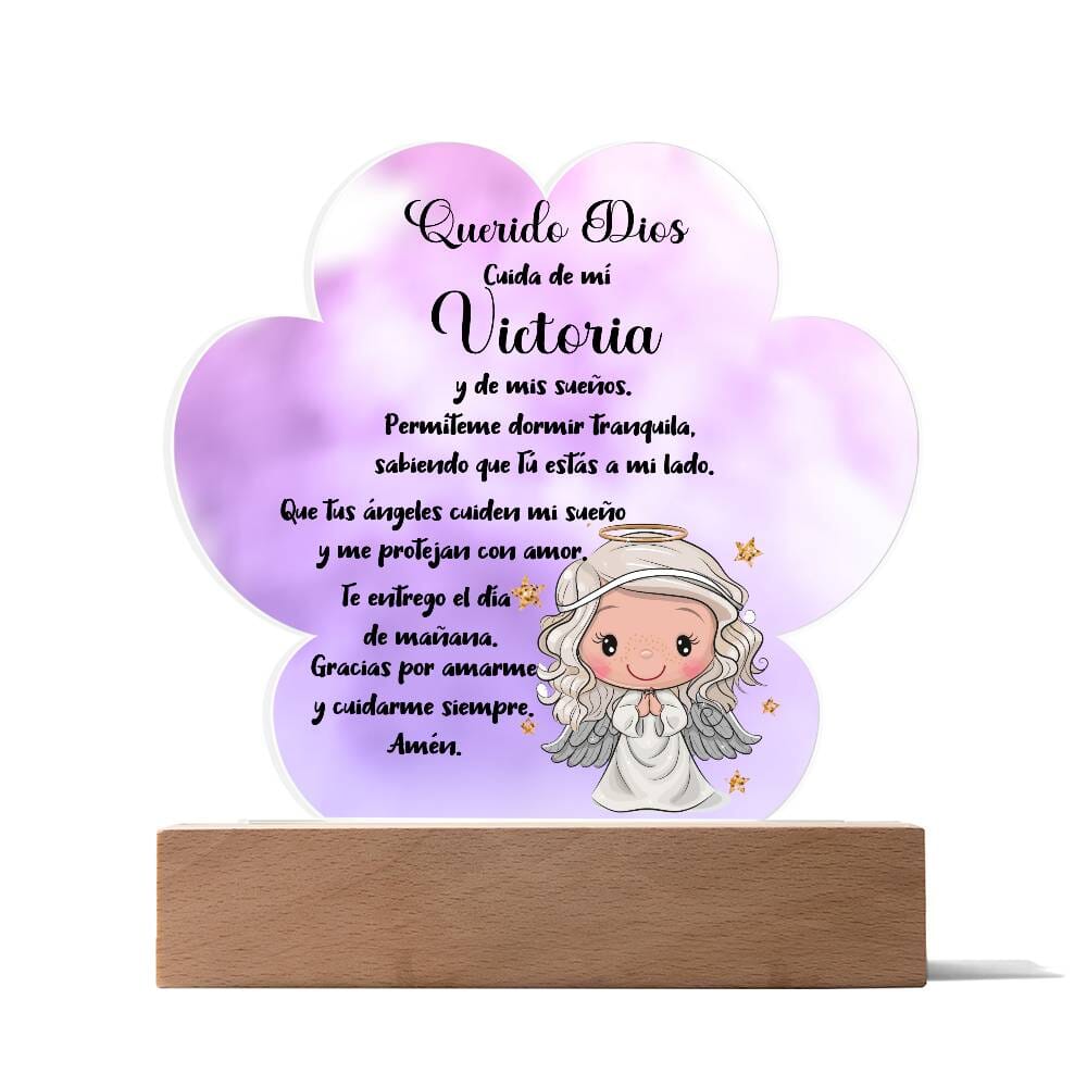 Lámpara de Oración Nocturna Personalizada - Un Brillo de Fe para Dulces Sueños acrylic/Cloud 