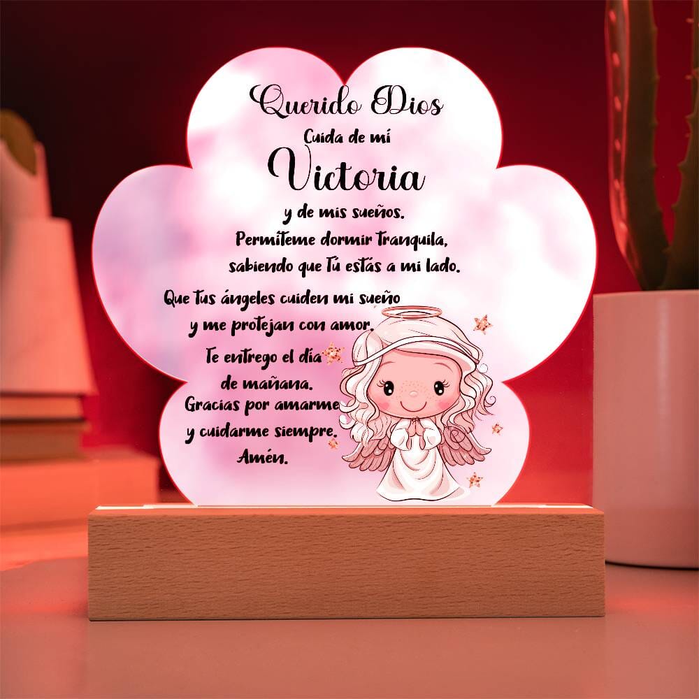 Lámpara de Oración Nocturna Personalizada - Un Brillo de Fe para Dulces Sueños acrylic/Cloud 