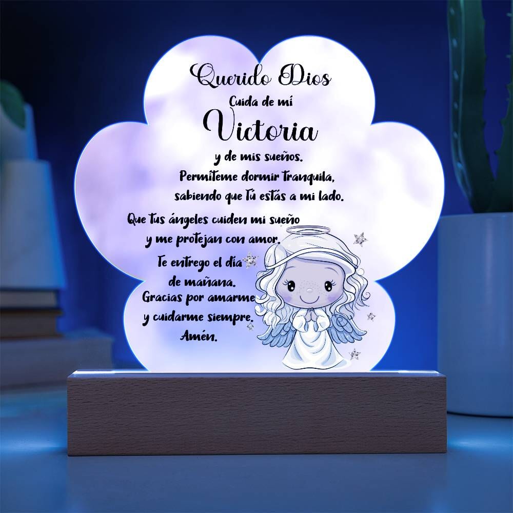 Lámpara de Oración Nocturna Personalizada - Un Brillo de Fe para Dulces Sueños acrylic/Cloud 
