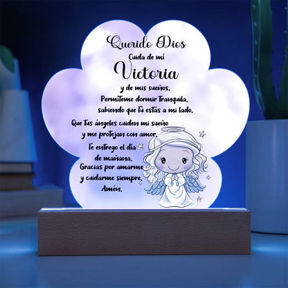 Lámpara de Oración Nocturna Personalizada - Un Brillo de Fe para Dulces Sueños acrylic/Cloud 