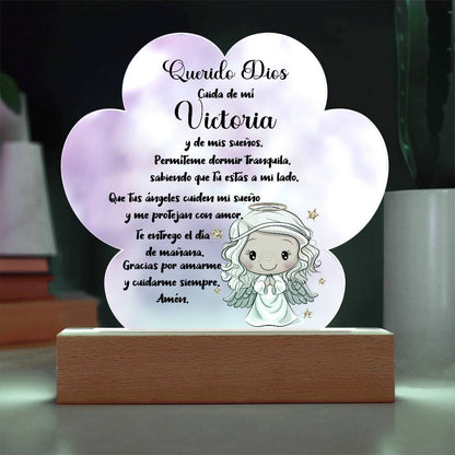 Lámpara de Oración Nocturna Personalizada - Un Brillo de Fe para Dulces Sueños acrylic/Cloud 