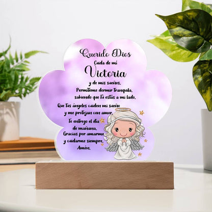 Lámpara de Oración Nocturna Personalizada - Un Brillo de Fe para Dulces Sueños acrylic/Cloud 
