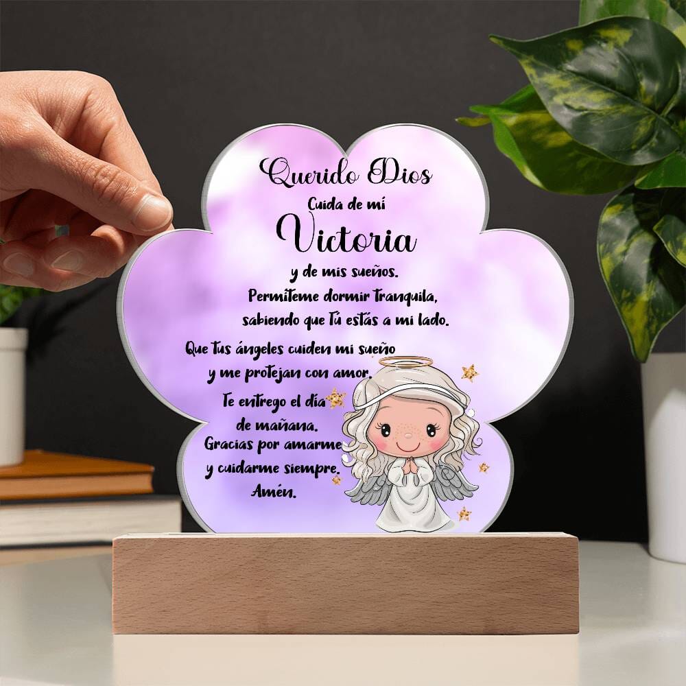 Lámpara de Oración Nocturna Personalizada - Un Brillo de Fe para Dulces Sueños acrylic/Cloud ShineOn Fulfillment 