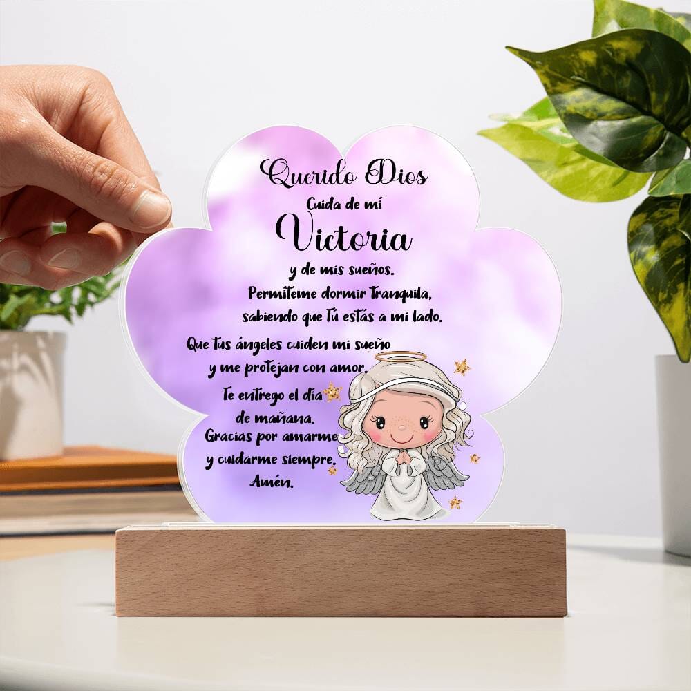 Lámpara de Oración Nocturna Personalizada - Un Brillo de Fe para Dulces Sueños acrylic/Cloud 