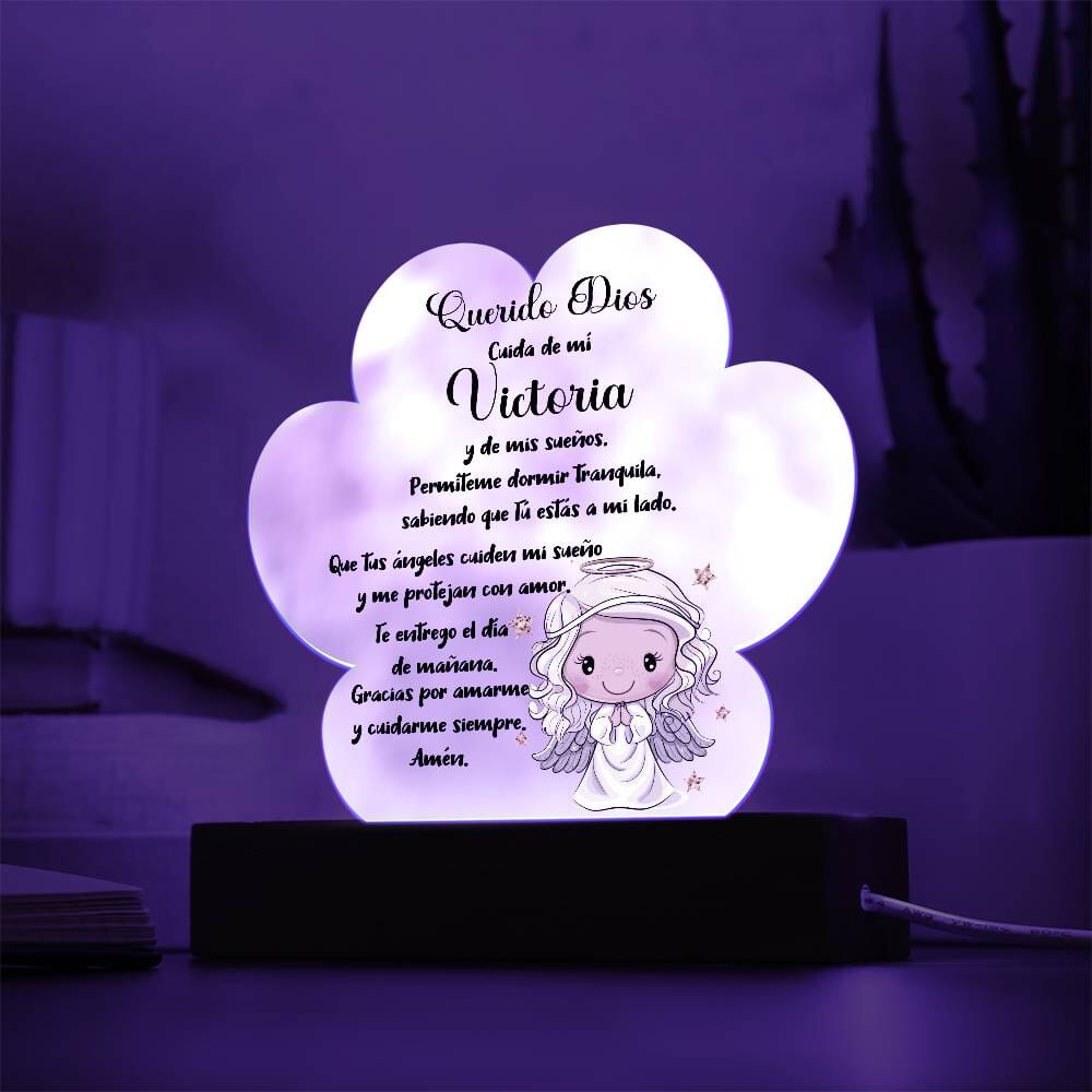 Lámpara de Oración Nocturna Personalizada - Un Brillo de Fe para Dulces Sueños acrylic/Cloud 