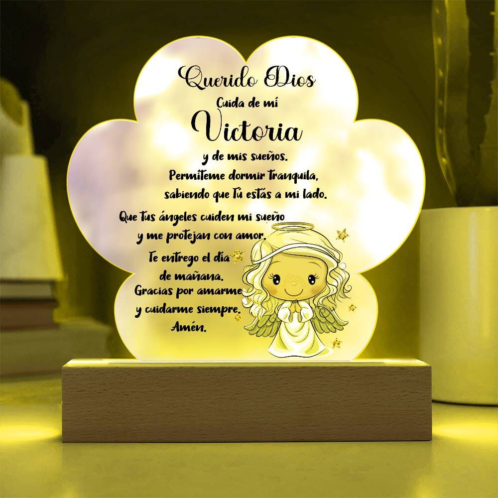 Lámpara de Oración Nocturna Personalizada - Un Brillo de Fe para Dulces Sueños acrylic/Cloud 