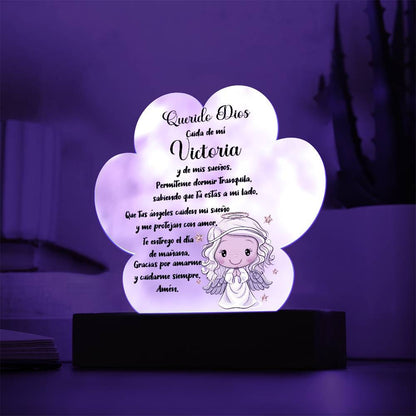 Lámpara de Oración Nocturna Personalizada - Un Brillo de Fe para Dulces Sueños acrylic/Cloud 