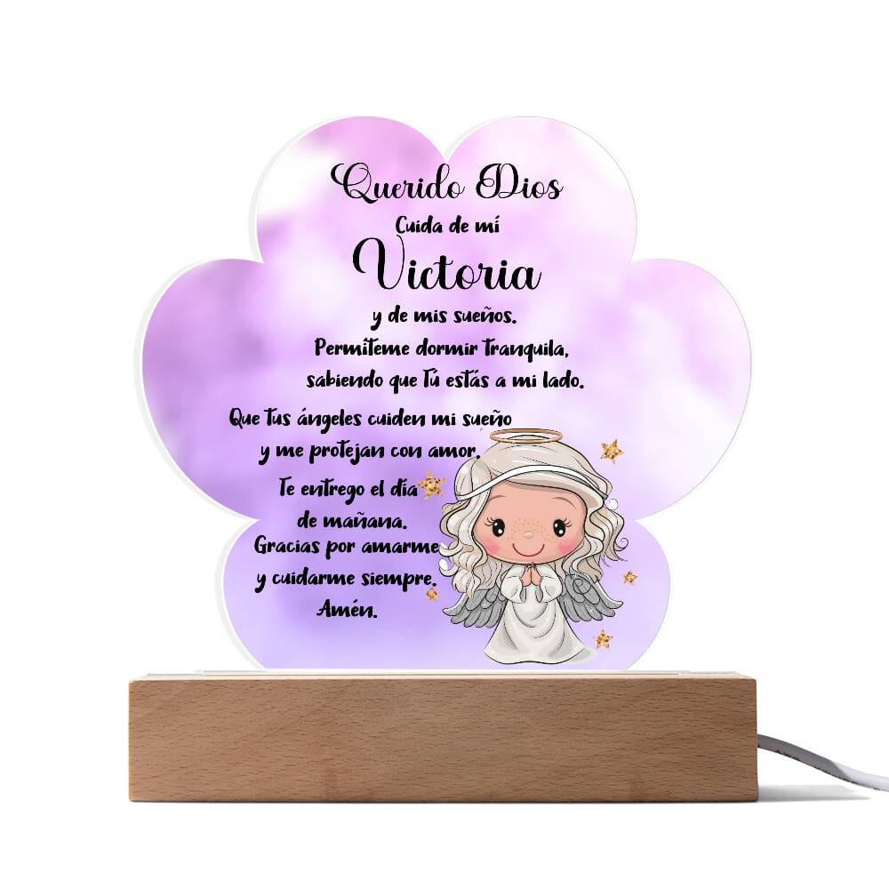 Lámpara de Oración Nocturna Personalizada - Un Brillo de Fe para Dulces Sueños acrylic/Cloud 