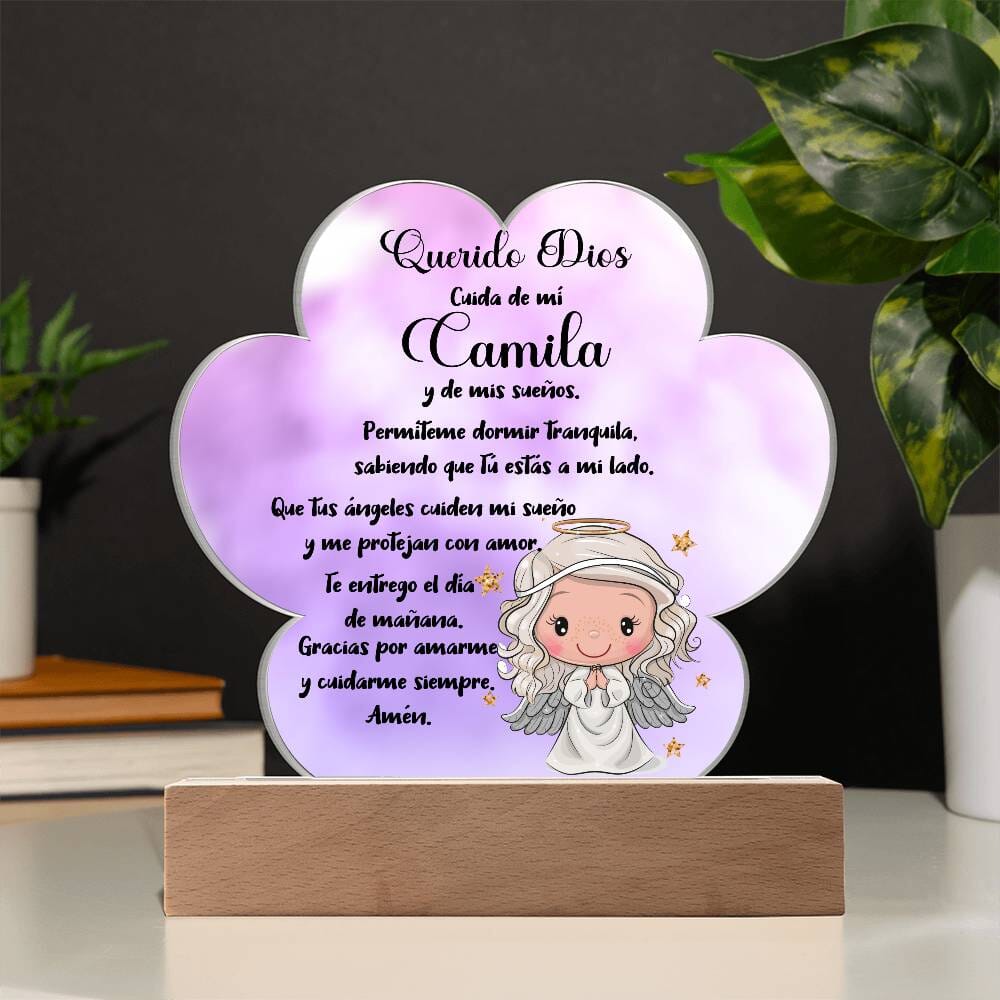 Lámpara de Oración Nocturna Personalizada - Un Brillo de Fe para Dulces Sueños acrylic/Cloud 