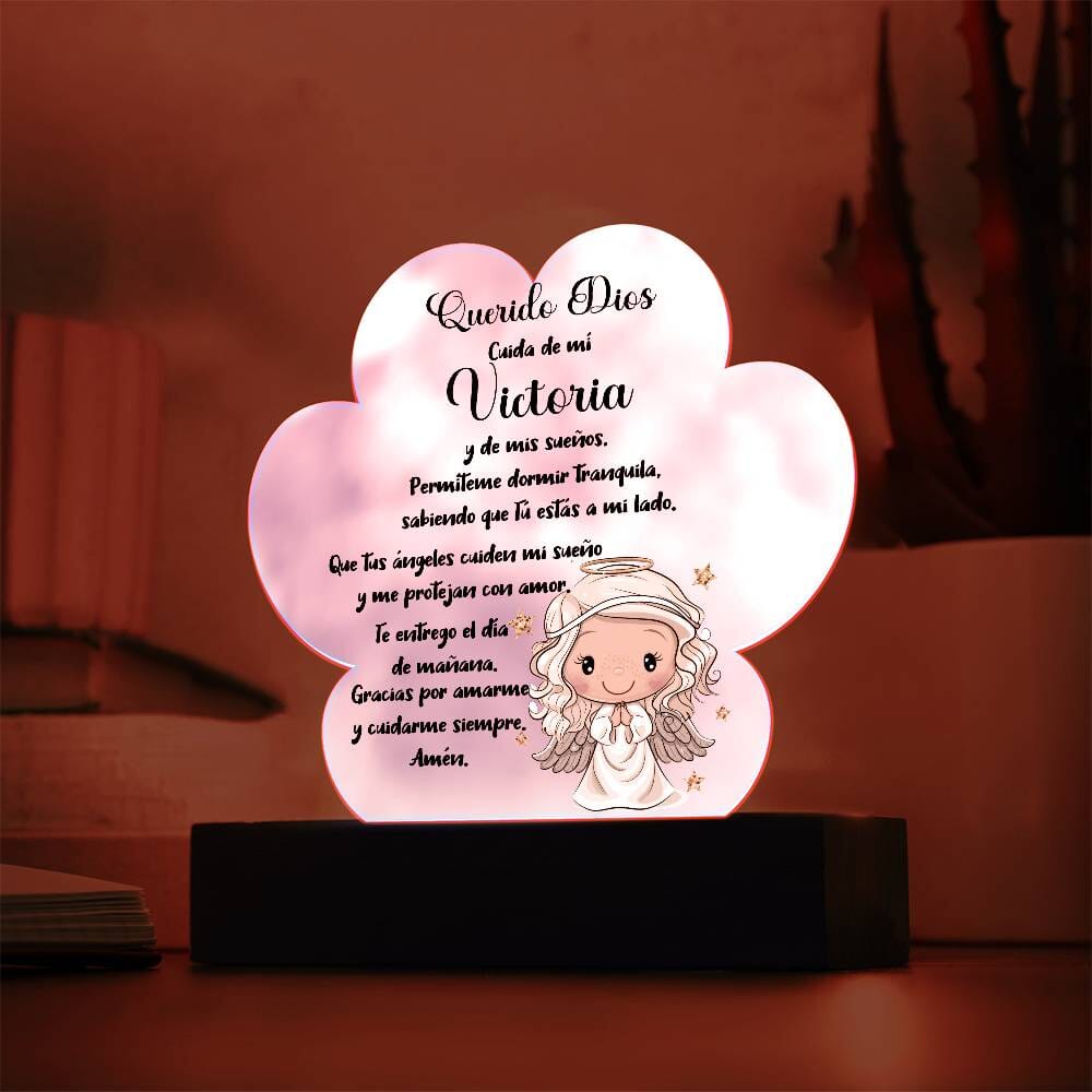 Lámpara de Oración Nocturna Personalizada - Un Brillo de Fe para Dulces Sueños acrylic/Cloud 