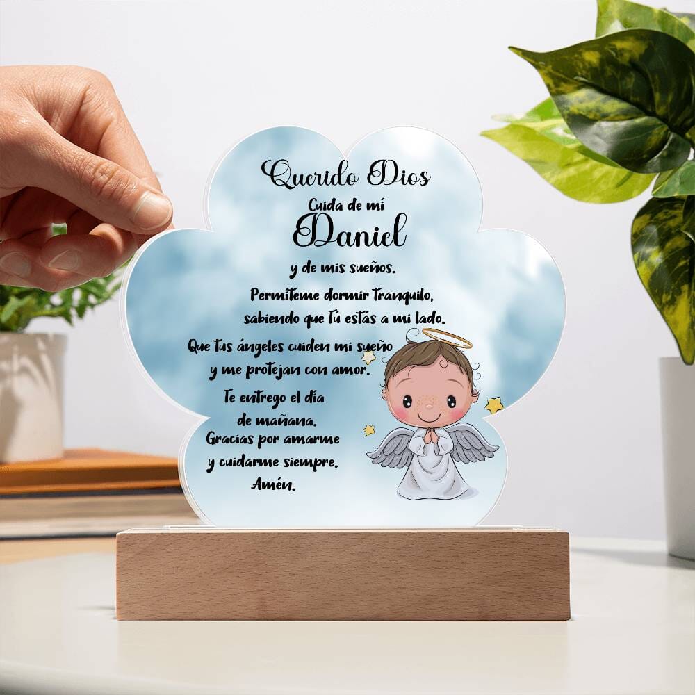 Lámpara de Oración Nocturna Personalizada - Un Faro de Fe para Dulces Sueños acrylic/Cloud 
